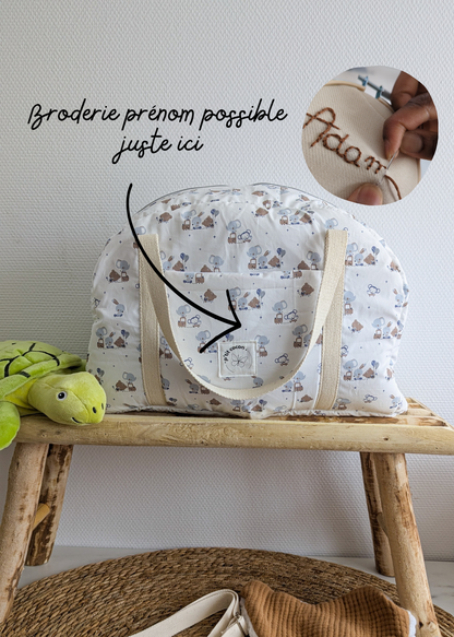 Le sac à langer - Coton Oeko Tex et motifs animaux