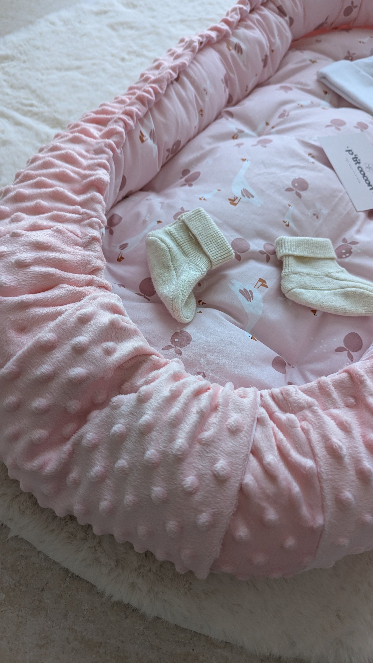 Nid cocon réducteur de lit - Le nid d'ange bébé douillet - Baby Nest Oeko Tex