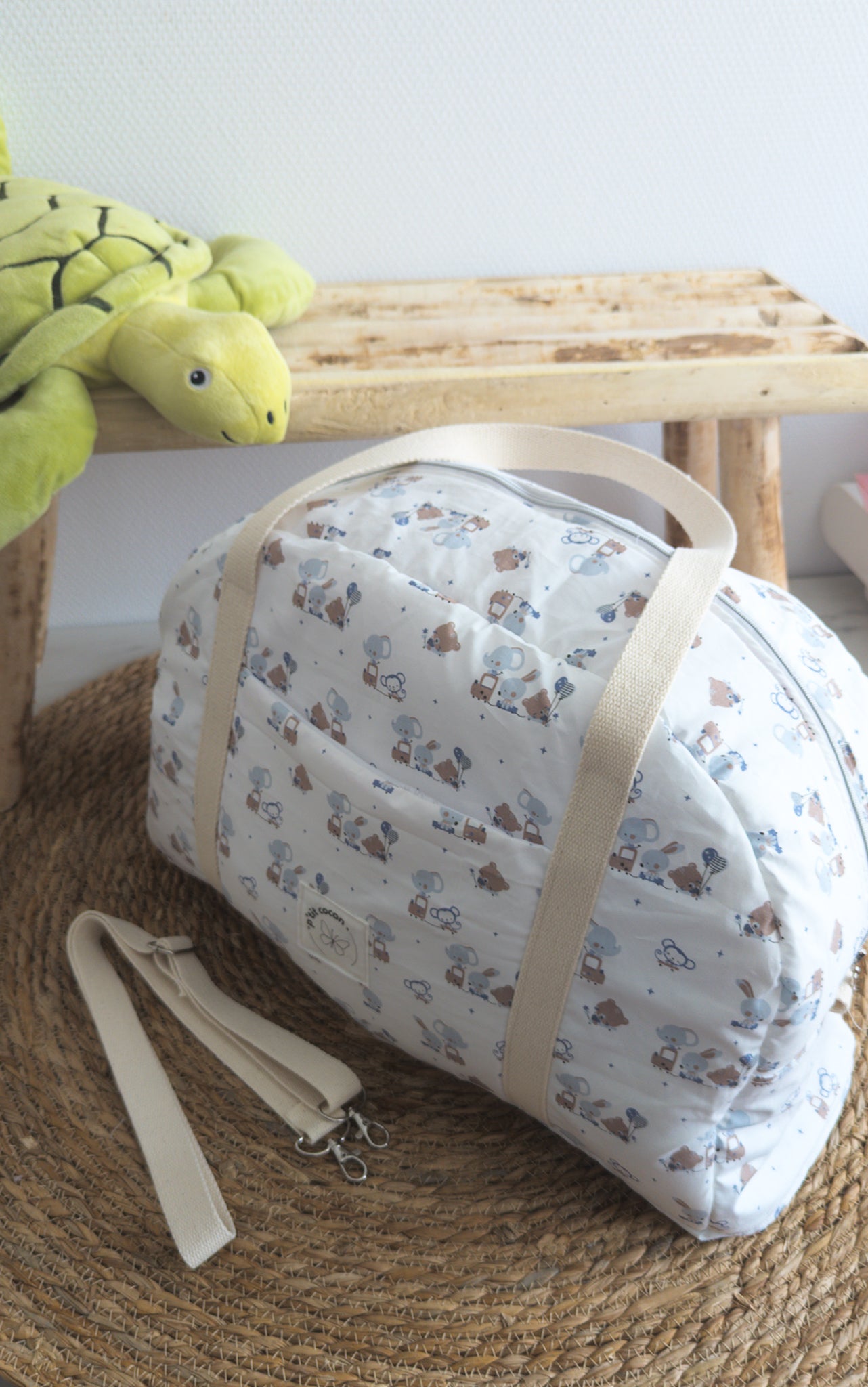 Le sac à langer - Coton Oeko Tex et motifs animaux