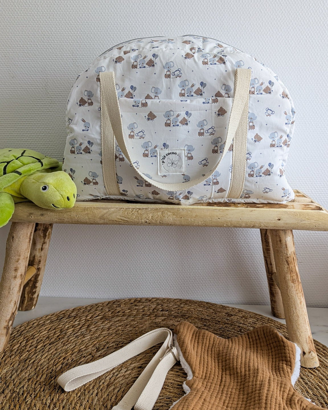 Le sac à langer - Coton Oeko Tex et motifs animaux