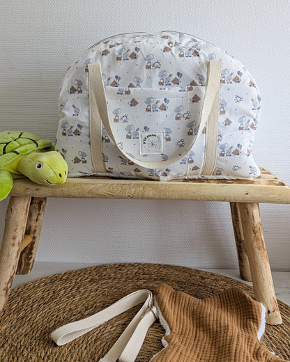 Le sac à langer - Coton Oeko Tex et motifs animaux