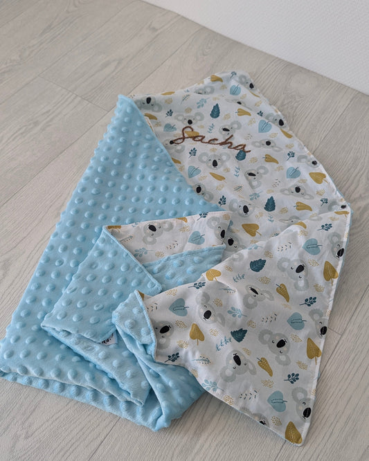 Couverture bébé brodée