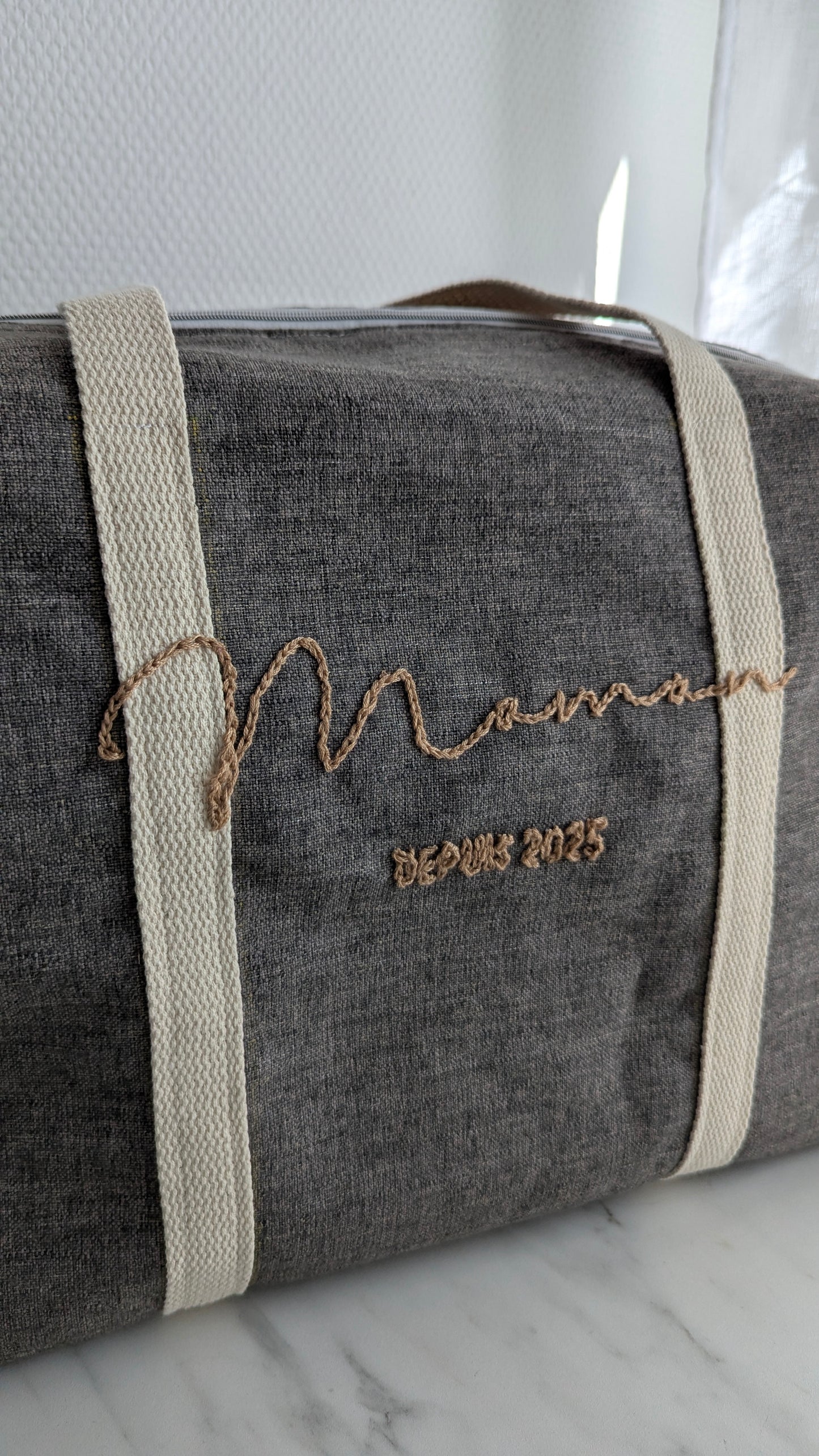 Mommy bag avec broderie personnalisée