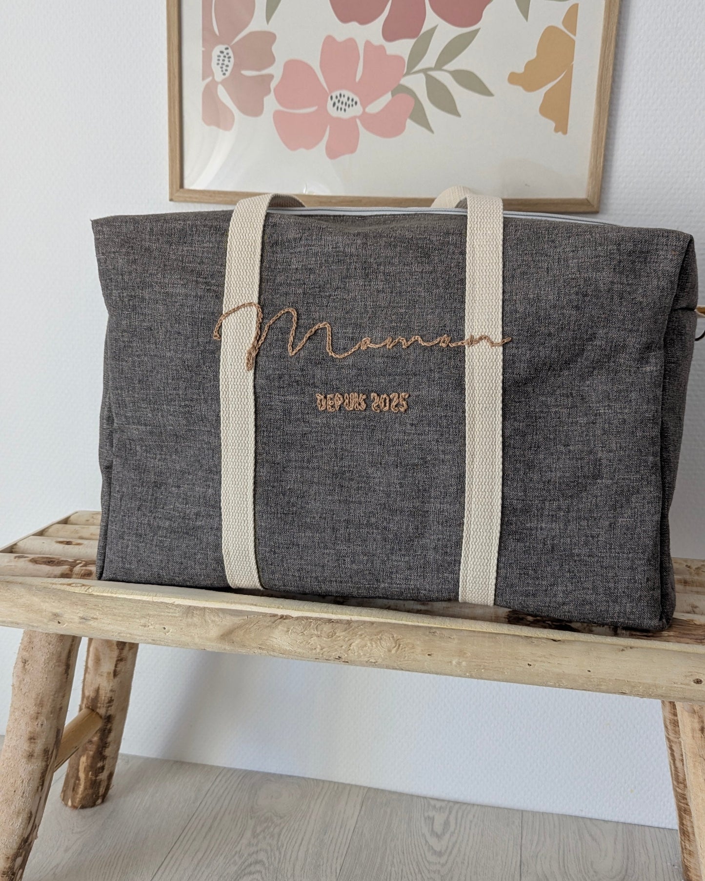 Mommy bag avec broderie personnalisée