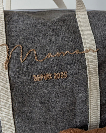 Mommy bag avec broderie personnalisée