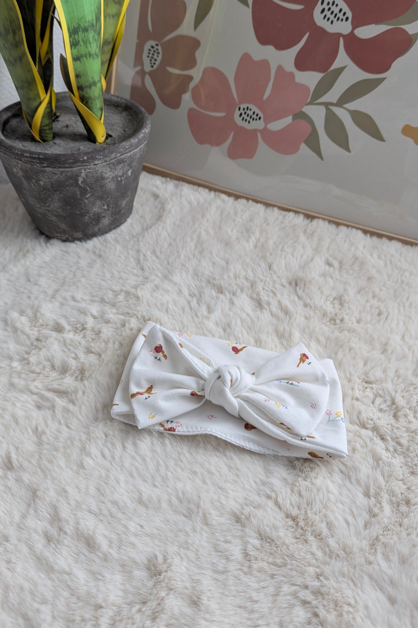 Lot de 3 accessoires bébé : bonnet, turban et bandeau