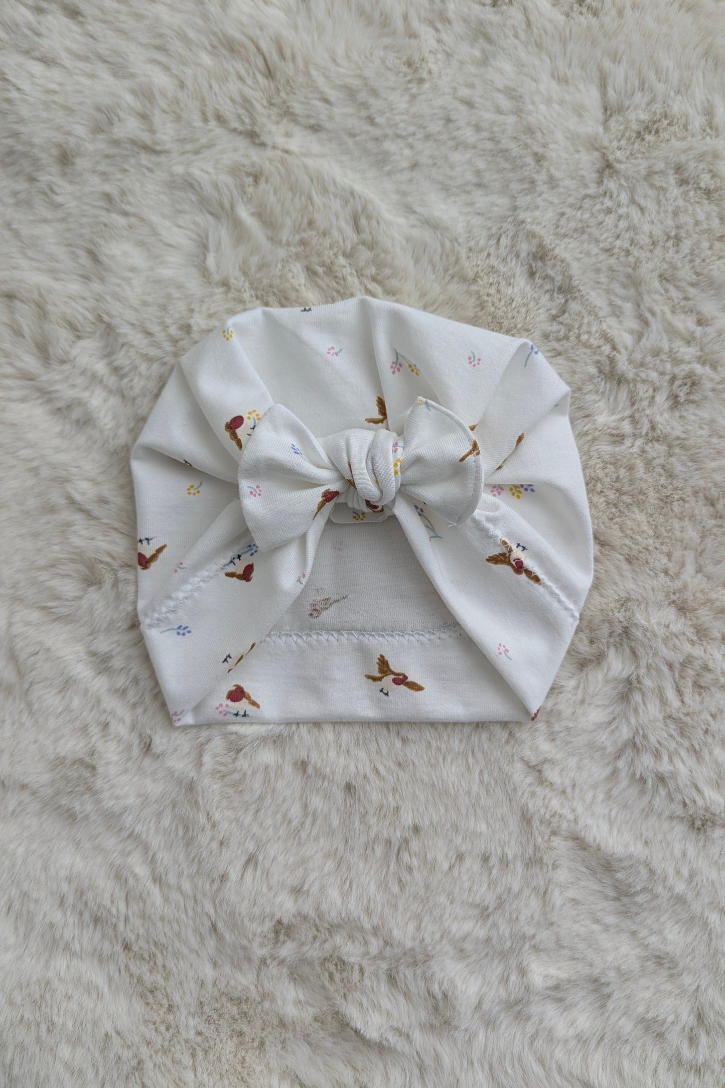 Lot de 3 accessoires bébé : bonnet, turban et bandeau