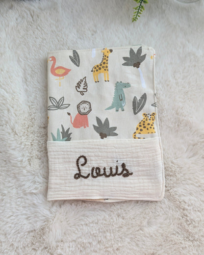 Protège carnet de santé prénom personnalisé - Motifs Safari