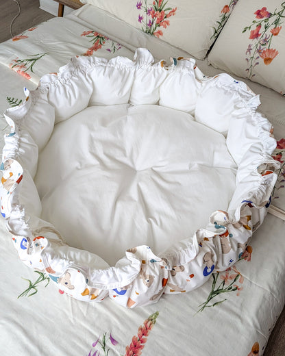 Tapis Baby Nest évolutif avec coussin personnalisé – Fait main pour bébé