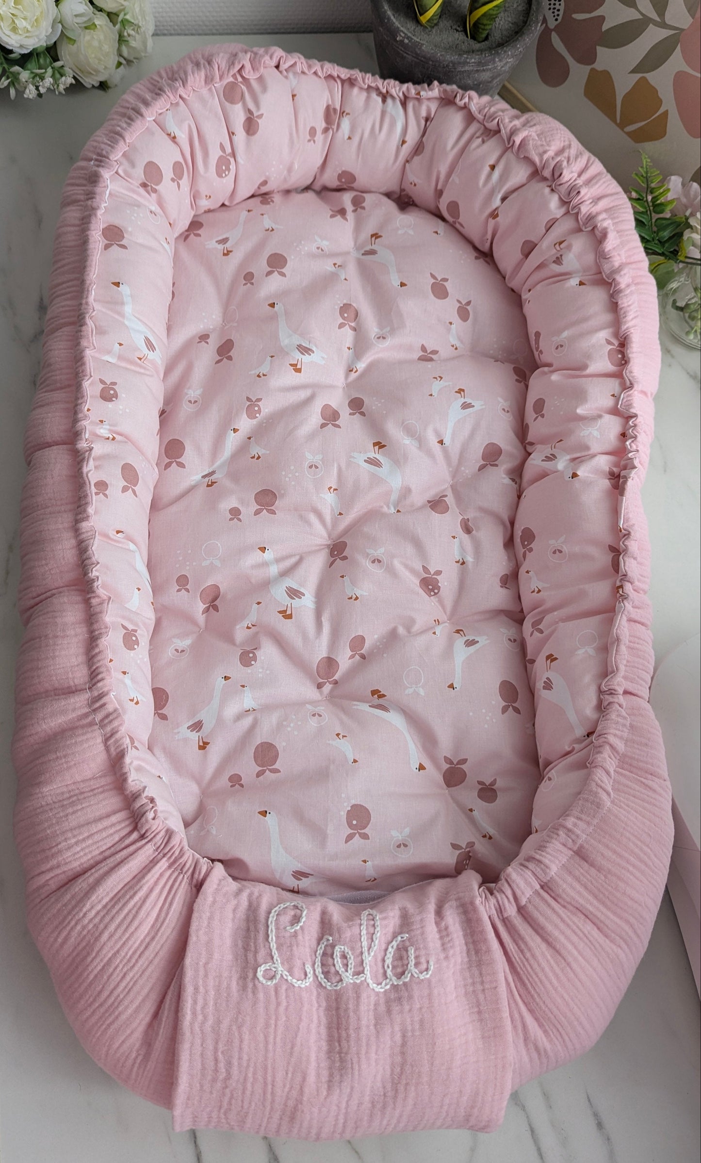 Nid cocon réducteur de lit - Le nid d'ange bébé douillet - Baby Nest Oeko Tex