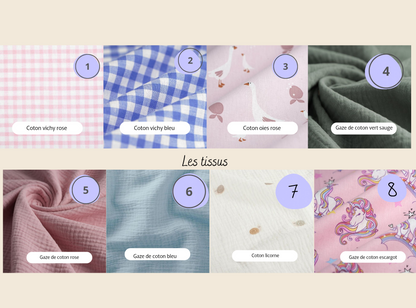 Coussin brodé personnalisé avec prénom