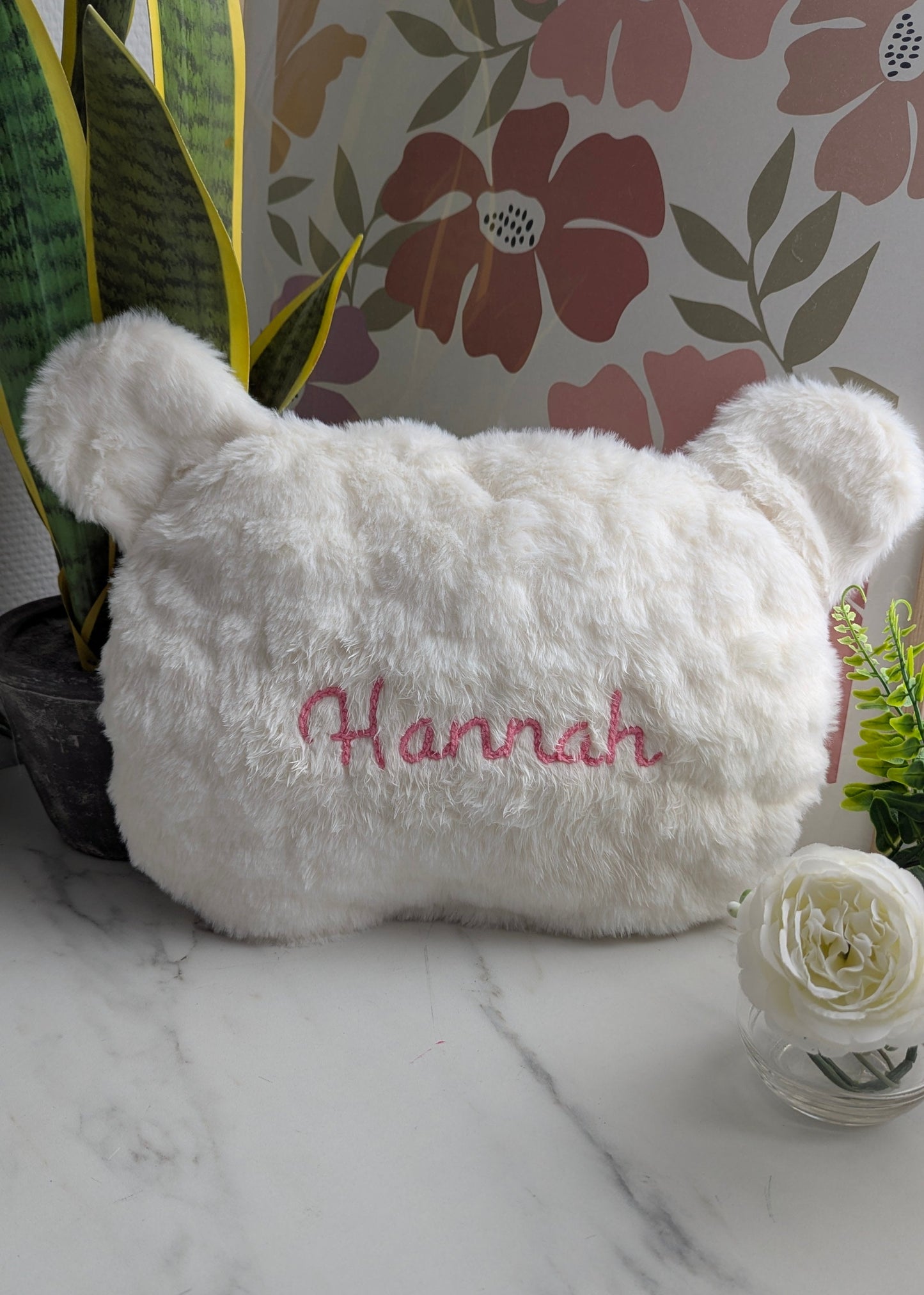Coussin Ours Personnalisé – Fait main & broderie prénom
